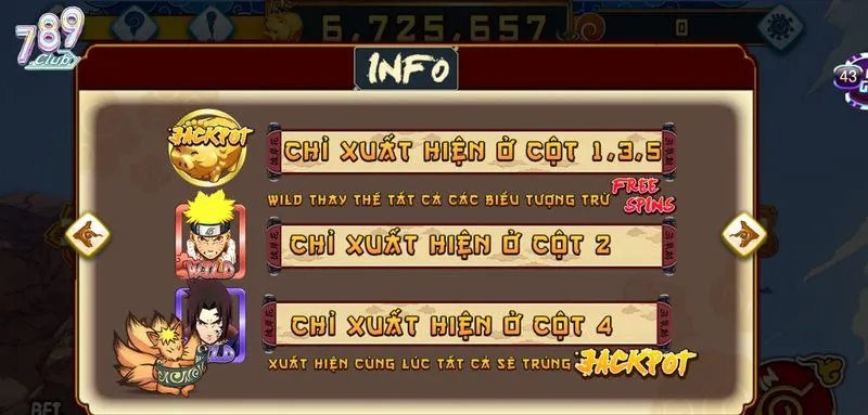 Xuất hiện biểu tượng đặc biệt sẽ trúng Jackpot